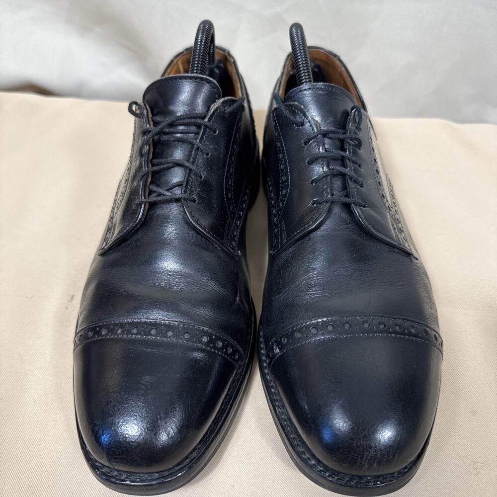 Allen Edmonds Mens 9 D Black Leather Cap Toe Dress Shoes Mismatched Pair USA